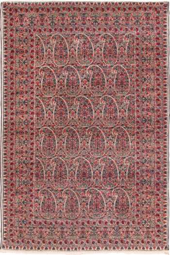 Paisley Millefleurs Design Small Antique Persian Kerman Rug 49620 by Nazmiyal