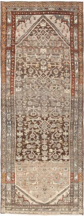 Geometric Designed Antique Tribal Persian Malayer Runner Rug 49629 by Nazmiyal