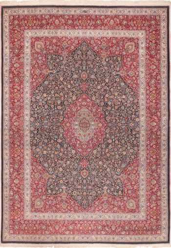Fine Silk and Wool Saber Vintage Persian Khorassan Rug 60017 by Nazmiyal