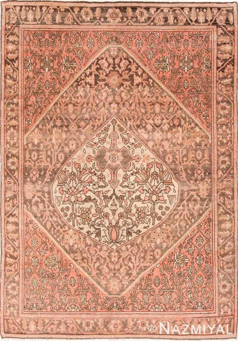 Small Tribal Geometric Antique Persian Malayer Rug 49640 by Nazmiyal