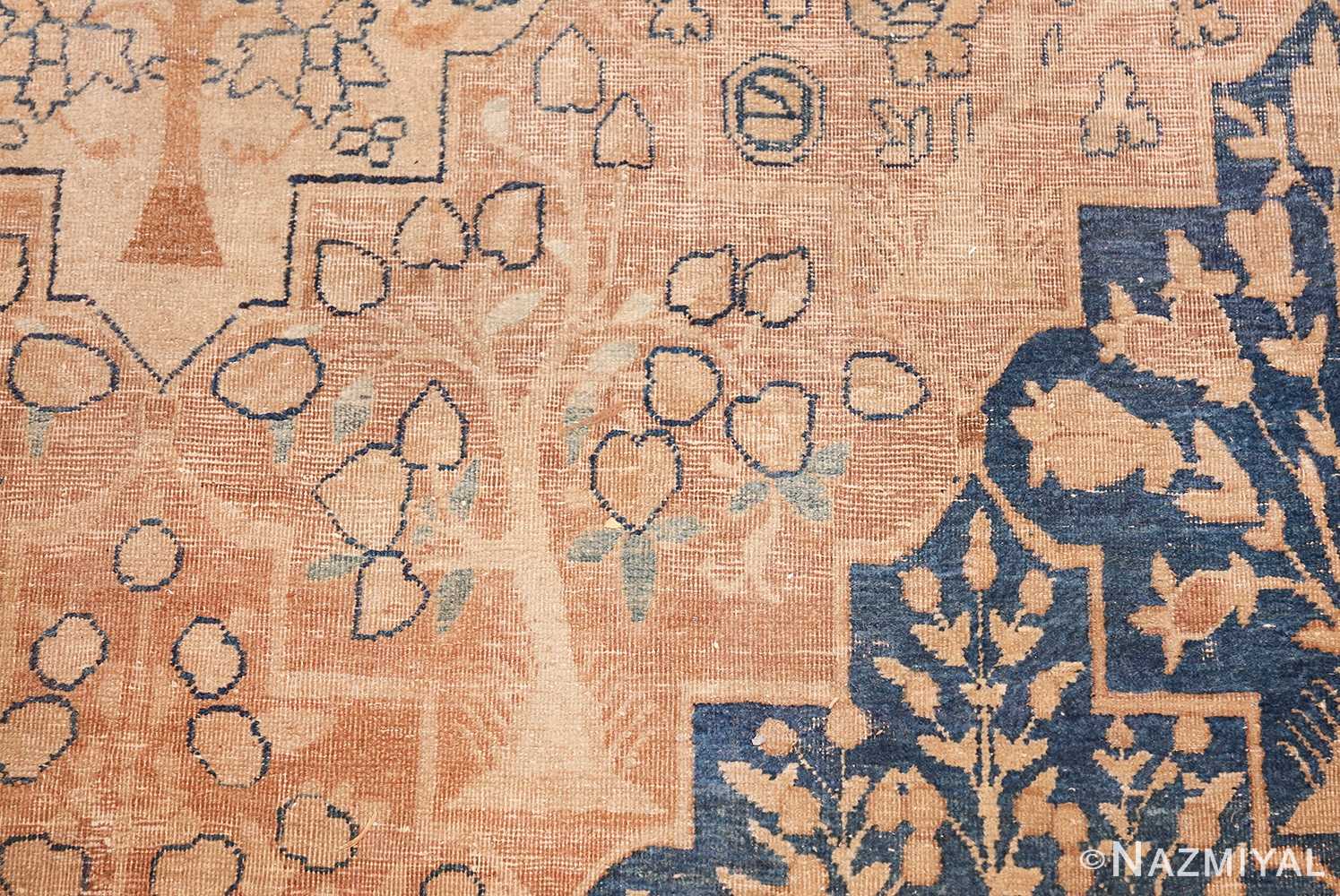 large antique kerman persian rug 49636 leaves Nazmiyal