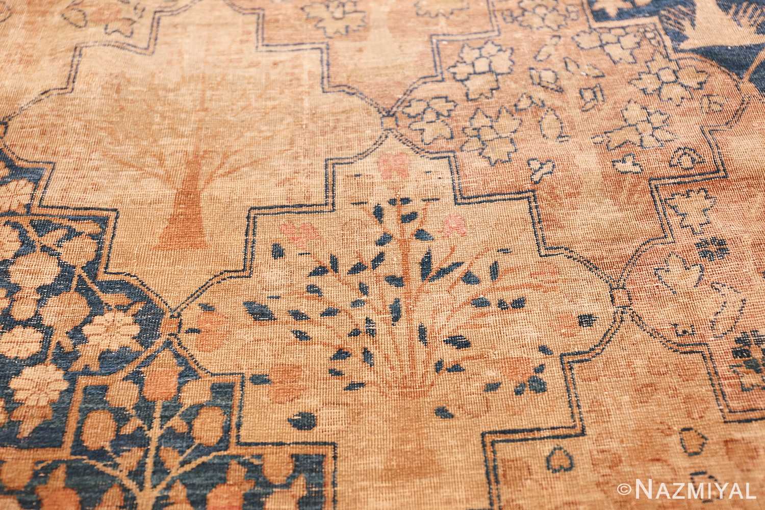 large antique kerman persian rug 49636 pink Nazmiyal