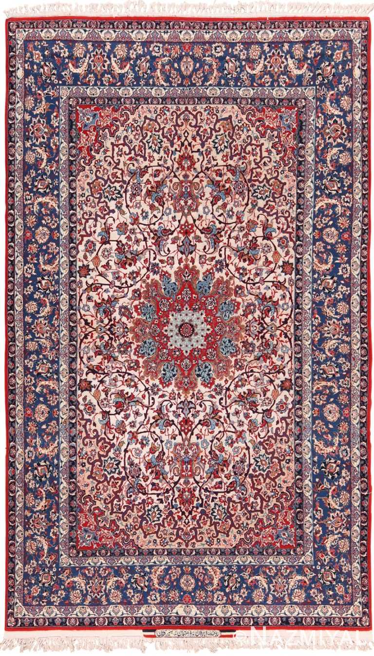 Persian Silk and Wool Vintage Isfahan Signed Seyrafian Rug 49619 by Nazmiyal