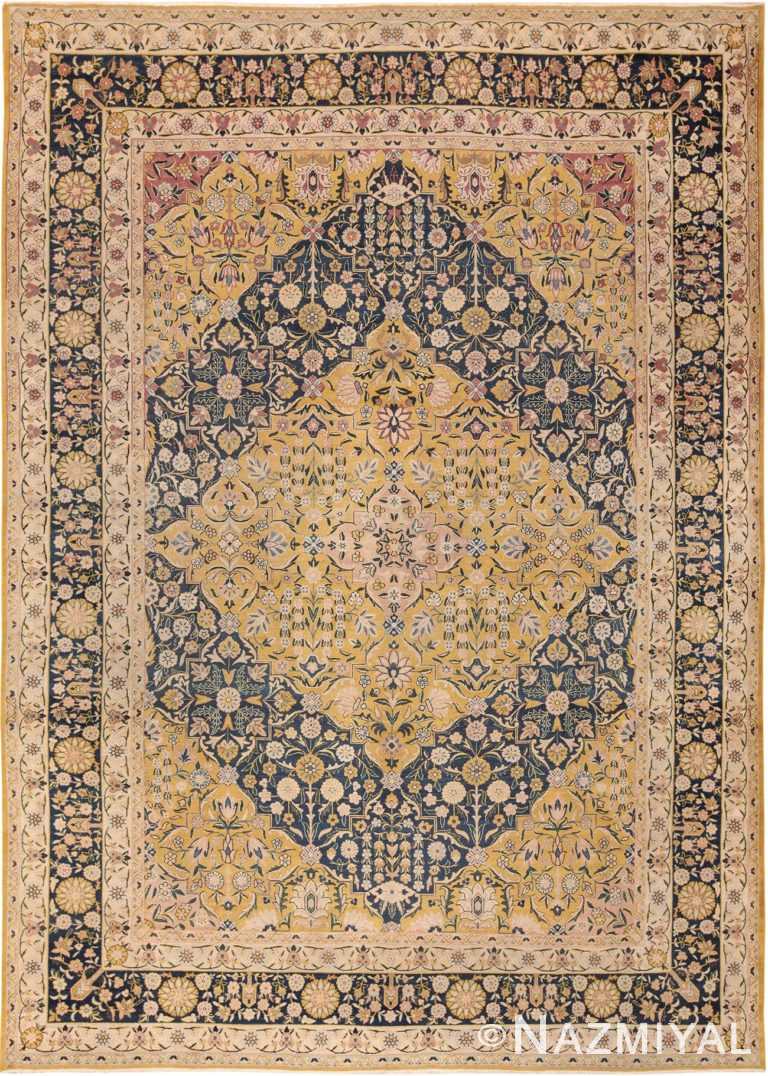 Antique Room Size Diamond Design Persian Kerman Rug 49680 by Nazmiyal