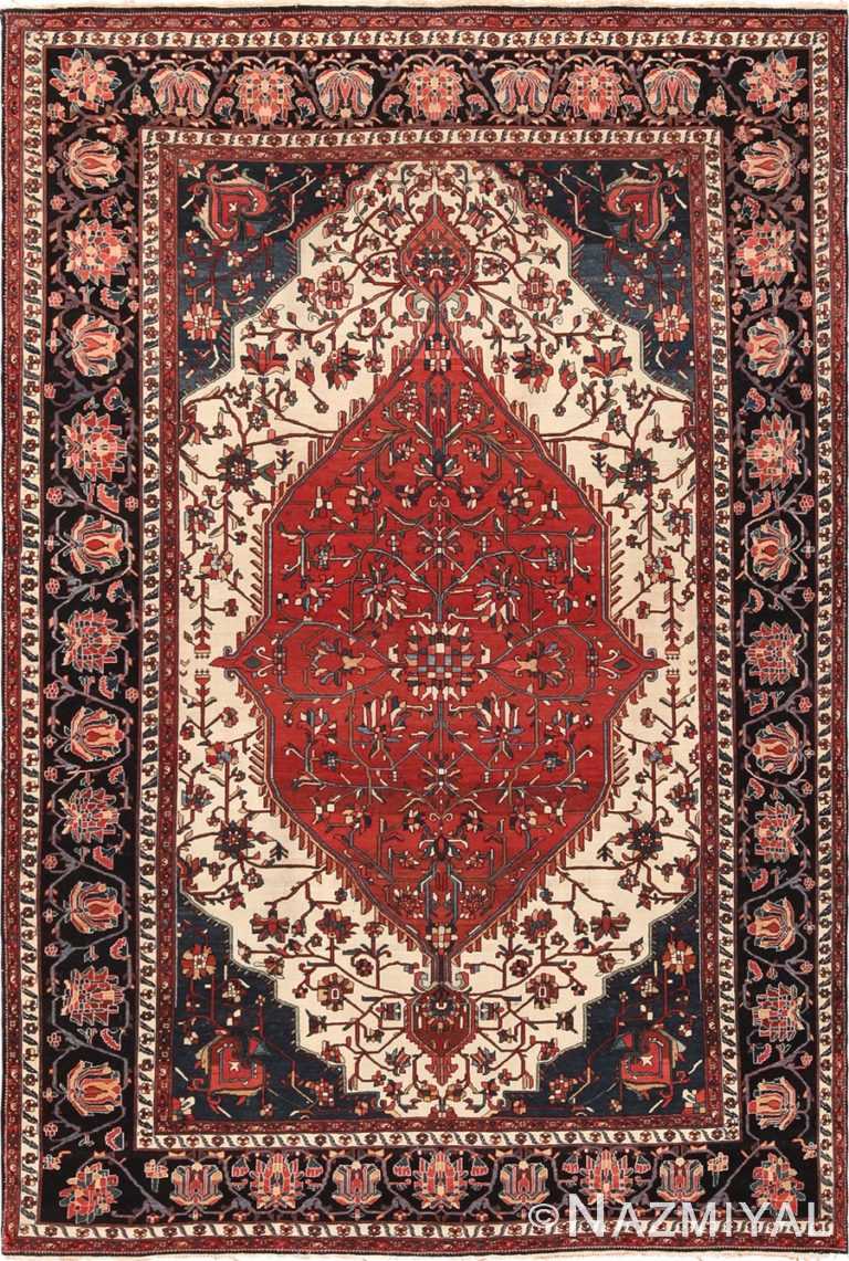 Small Size Fine Antique Persian Sarouk Farahan Rug 49673 by nazmiyal