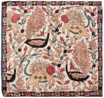 17th century silk persian kashan textile 49591 Nazmiyal