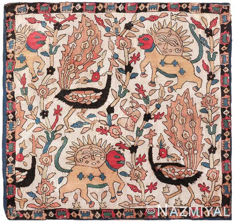17th century silk persian kashan textile 49591 Nazmiyal