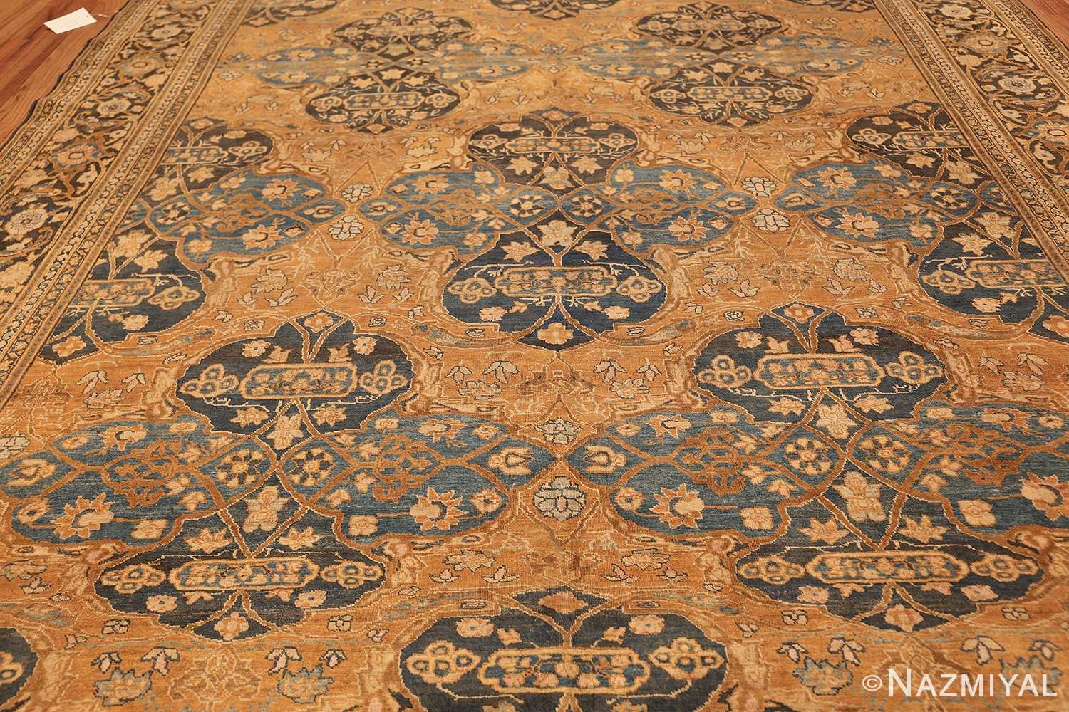 antique brown color persian khorassan rug 49708 field Nazmiyal