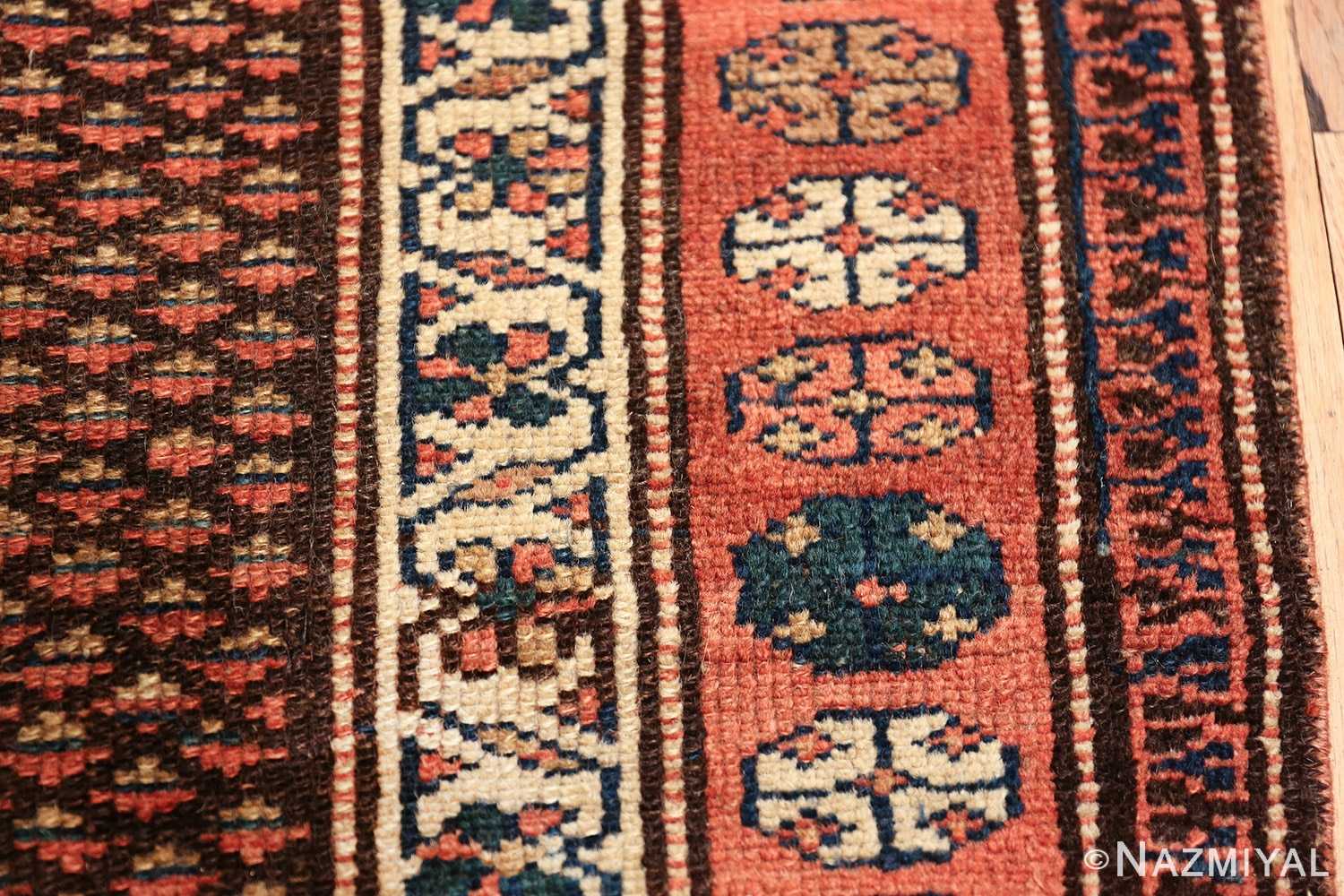 antique tribal northwest persian runner rug 49711 border Nazmiyal