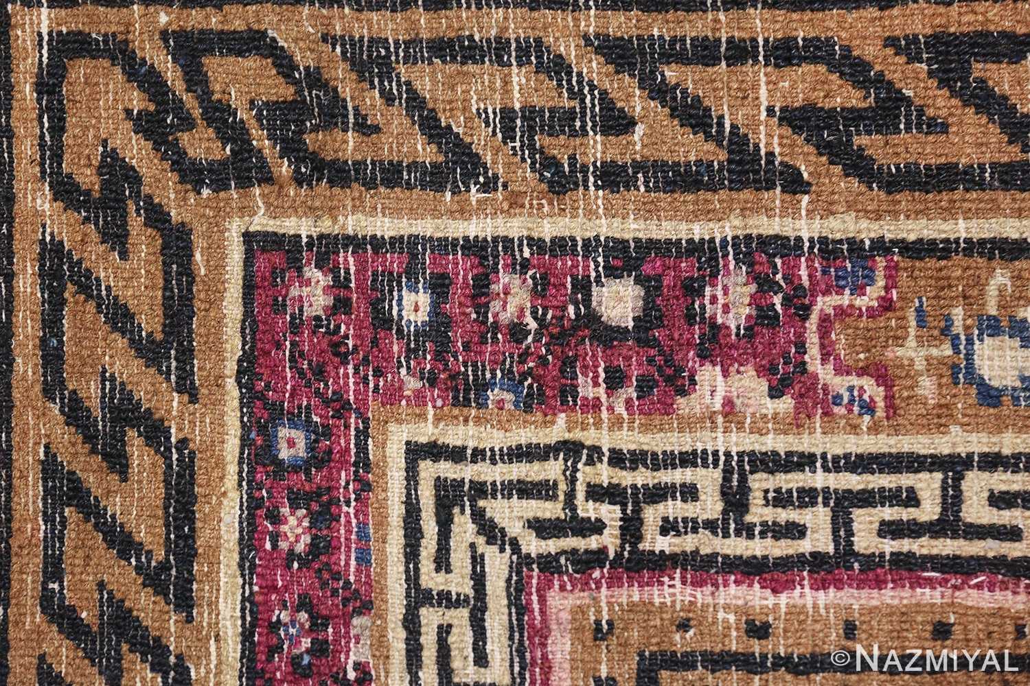 shabby chic antique mongolian rug 49458 knots Nazmiyal