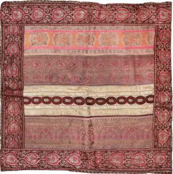 Antique Silk Persian Kerman Textile 49782 - Namziyal