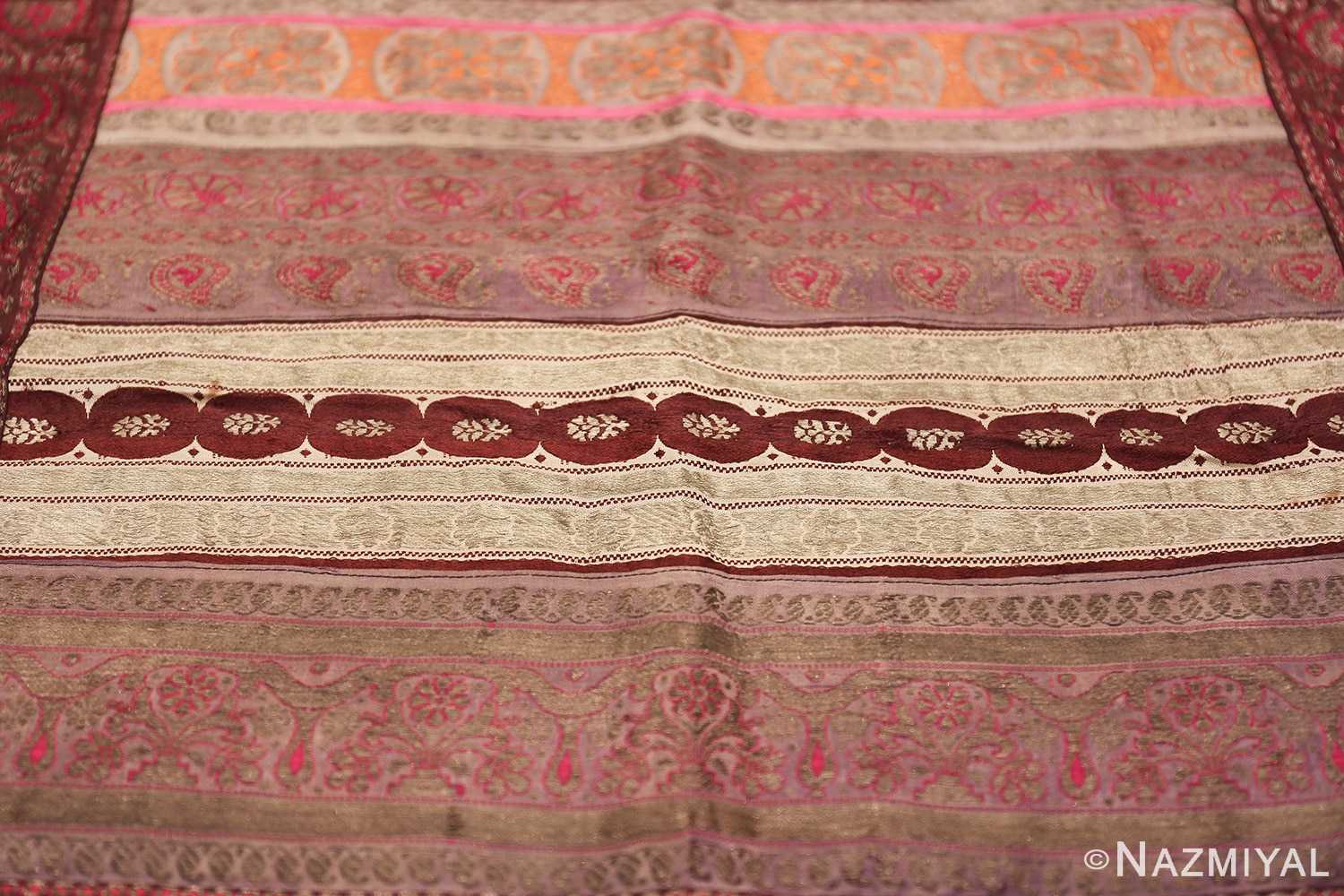 Antique Silk Persian Kerman Textile 49782 Nazmiyal Persian Rugs