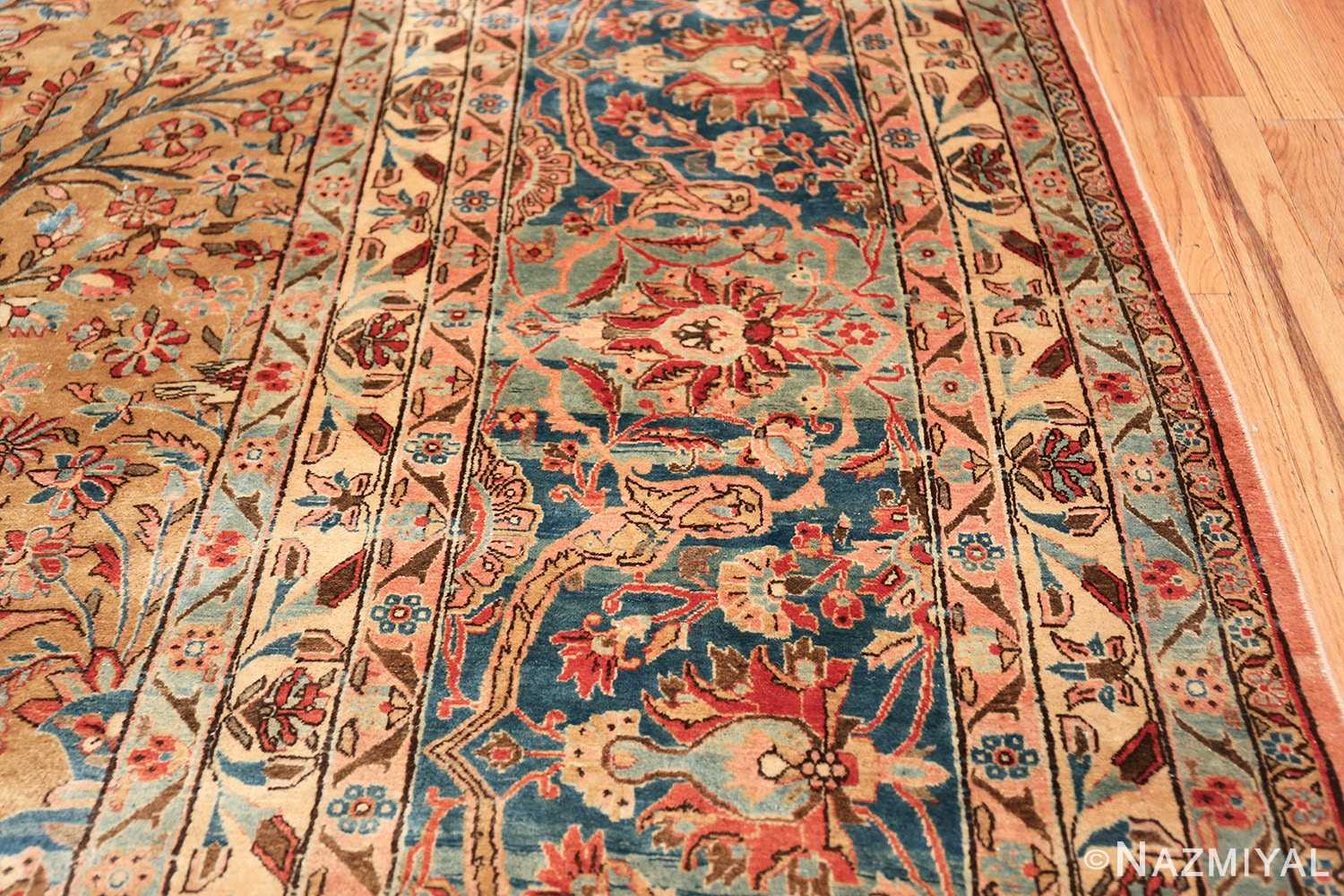 oversize animal motif antique persian kashan rug 49755 border Nazmiyal