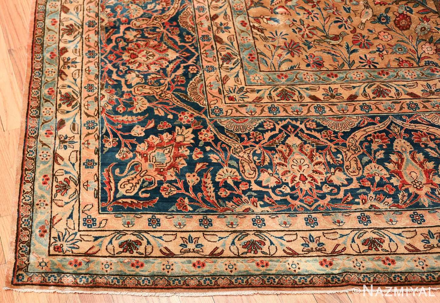 oversize animal motif antique persian kashan rug 49755 corner Nazmiyal