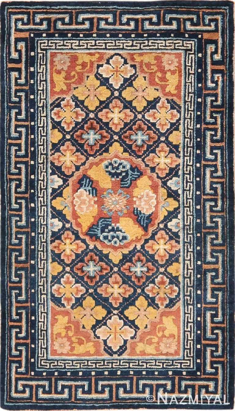 Small Scatter Size Antique Chinese Ningxia Rug 49793 - Nazmiyal