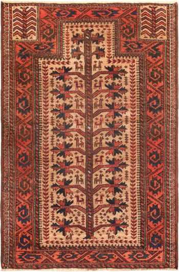 Antique Persian Baluch Tribal Prayer Rug 49787 - Nazmiyal