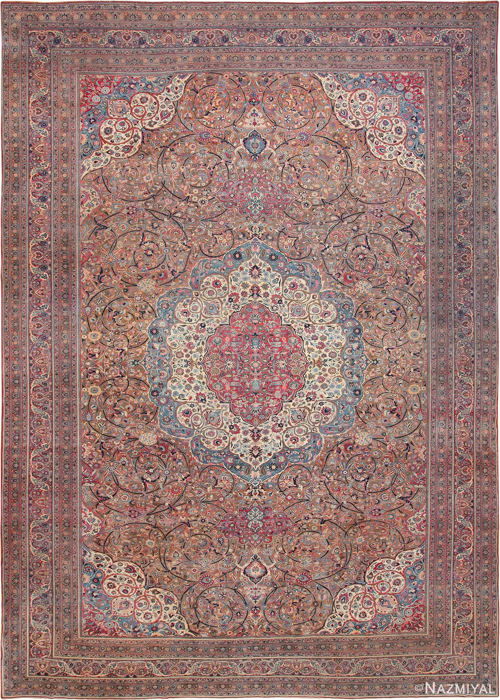 Extremely Fine Large Antique Persian Khorassan Area Rug #49694 by Nazmiyal Antique Rugs