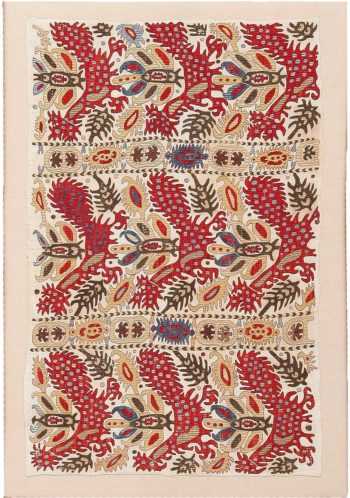 Antique Silk Caucasian Kaitag Embroidery Textile 49904 Nazmiyal Edited