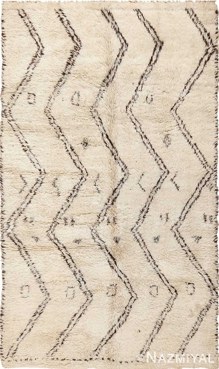 Shaggy Vintage Moroccan Berber Carpet 49876 - Nazmiyal