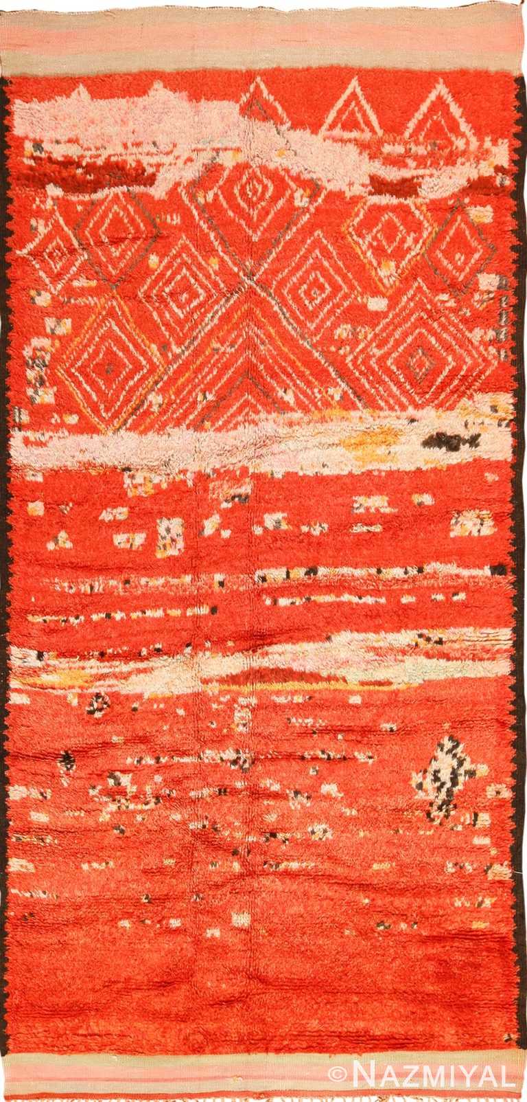 Colorful Tribal Vintage Berber Moroccan Rug 49893 Nazmiyal