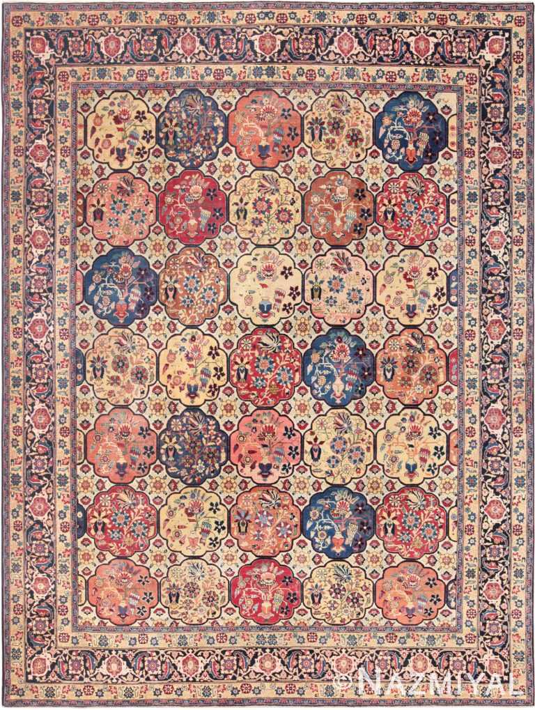 Room Size Antique Persian Tabriz Rug 48580 Nazmiyal