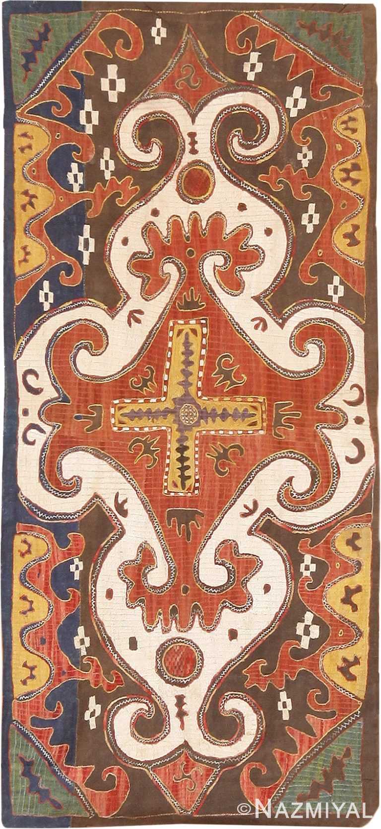 Tribal Antique Kaitag Embroidery 49935 - Nazmiyal