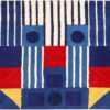 Blue Vintage George Earl Ortman Art Rug #49948 - From nazmiyal