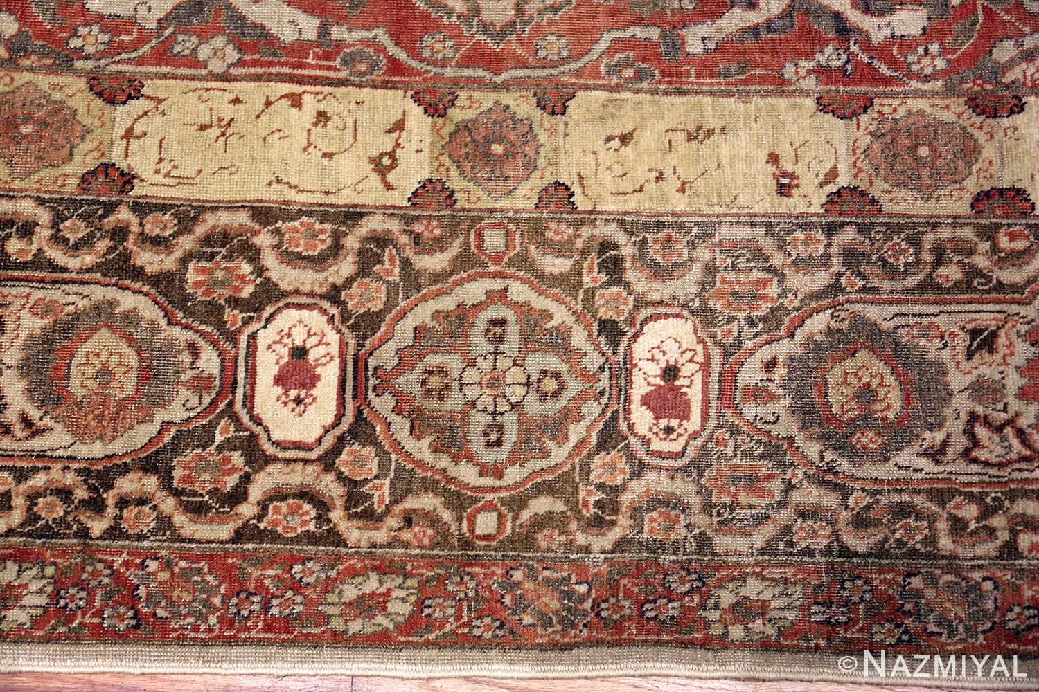 Room Size Rust Color Antique Persian Tabriz Rug #49951 - Nazmiyal