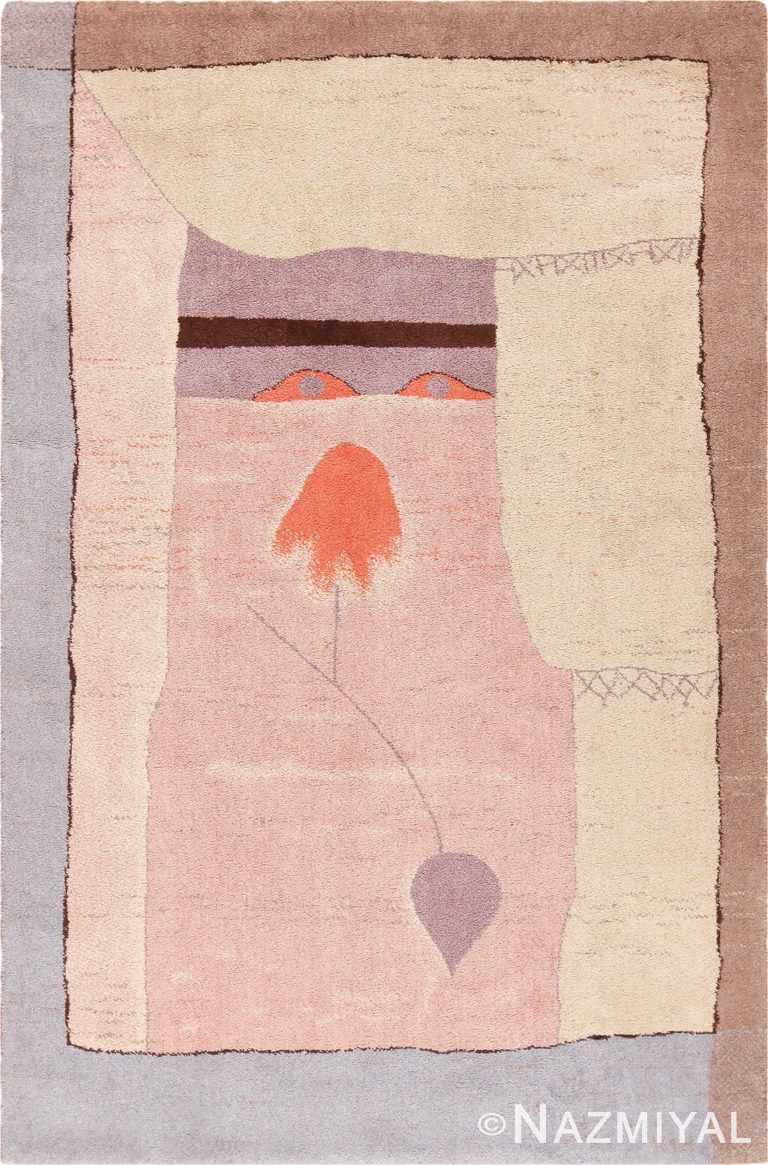 Vintage Scandinavian Ege Art Line Paul Klee Arab Song Rug #49997 from Nazmiyal Antique Rugs in NYC