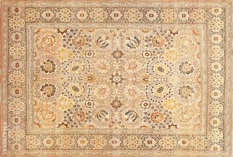 Antique Persian Tabriz Haji Jalili Rug | Nazmiyal