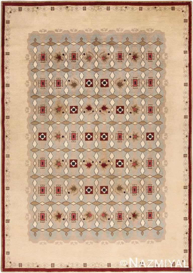 Picture of Antique French Art Deco Leleu Rug #70027 by Nazmiyal Antique Rugs in NYC