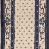 Picture of a rare and beautiful Antique Ivory Blue Peking Chinese Runner Rug #70060 from Nazmiyal Antique Rugs in NYC