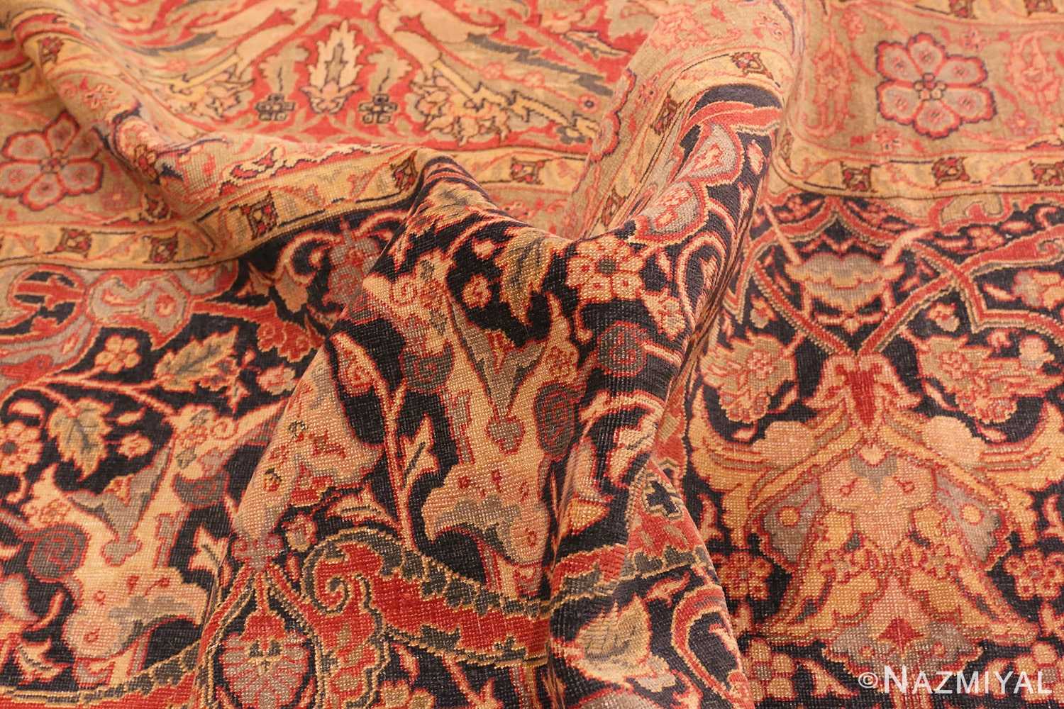 Picture of the Pile Of Antique Turkish Hereke Rug #1600 From Nazmiyal Antique Rugs In NYC