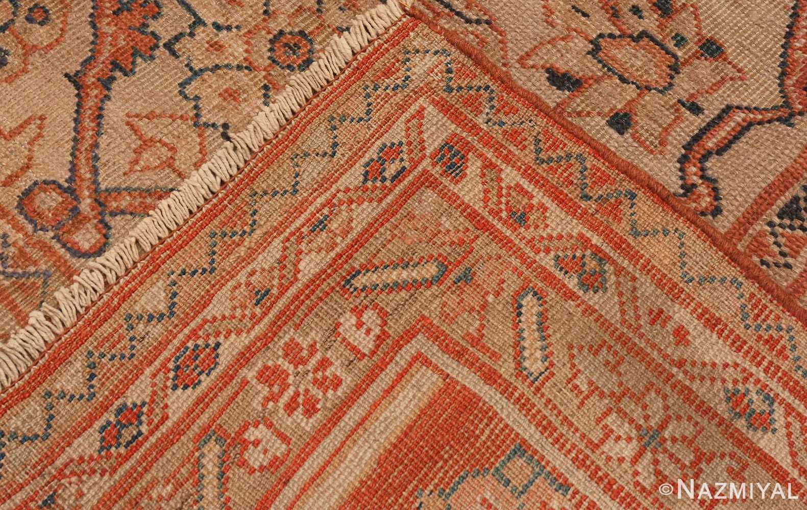 A picture of the weave of Antique Ivory Persian Sultanabad rug #50576 from Nazmiyal Antique Rugs in NYC
