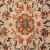 A detailed red flower picture of the large ivory background antique persian sultanabad rug #50571 from Nazmiyal Antique Rugs NYC