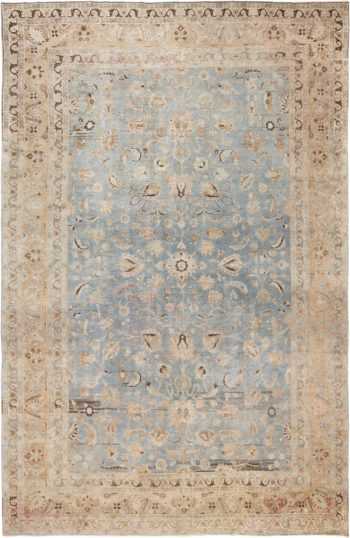 Picture of a Large Antique Light Blue Persian Khorassan Rug 49843 from Nazmiyal Antique Rugs in New York City.
