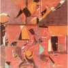 Picture of Vintage Miles Davis Jazz Scene Art Rug #70066 from Nazmiyal Antique Rugs in NYC