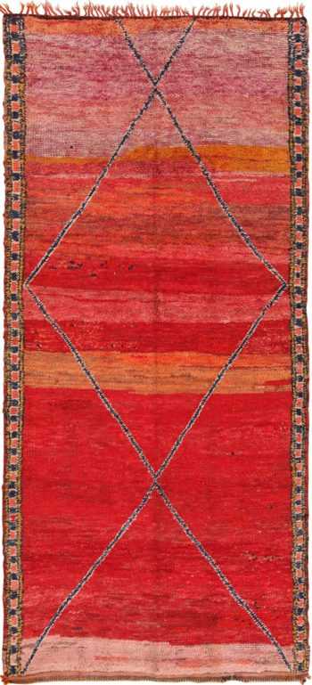 Primitive Vintage Red Moroccan Rug #70089 by Nazmiyal Antique Rugs