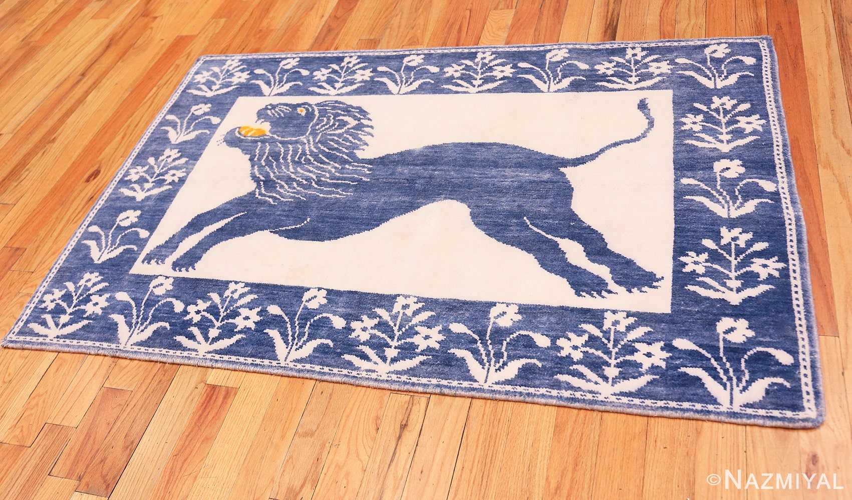 Full Vintage Cotton Agra Lion rug 70098 by Nazmiyal