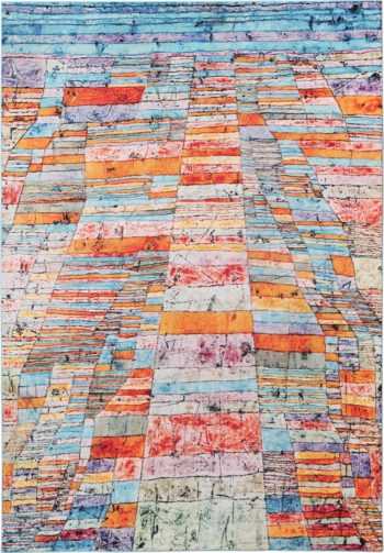 Full view Modern Paul Klee rug 70149 by Nazmiyal