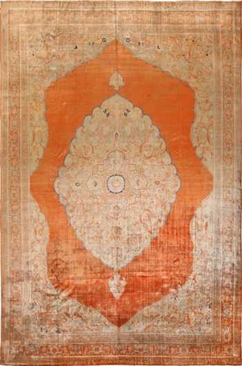 Full view Large Antique silk Tabriz Haji Jalili rug 49453 by Nazmiyal