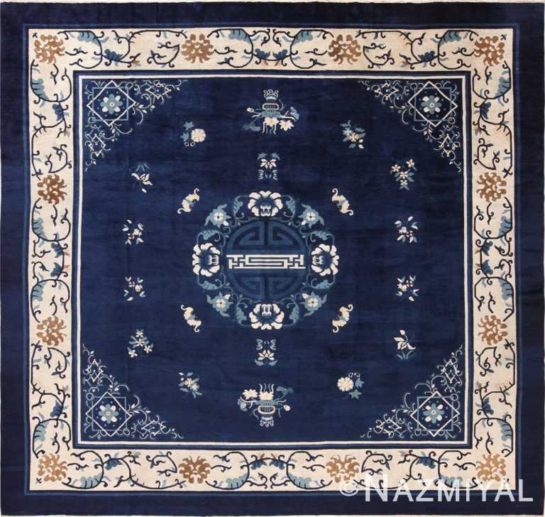 Full view Antique Chinese blue rug 70139 by Nazmiyal