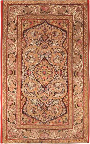 Antique Persian Silk Rashi embroidery textile 70225 by Nazmiyal
