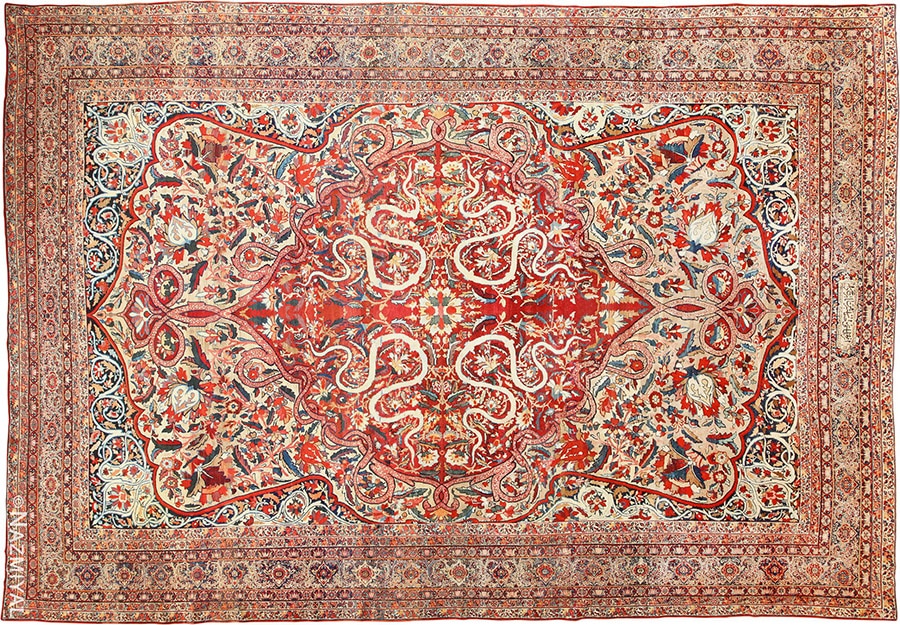 Tapis Kerman persan antique fin #48957 de Nazmiyal Antique Rugs à New York