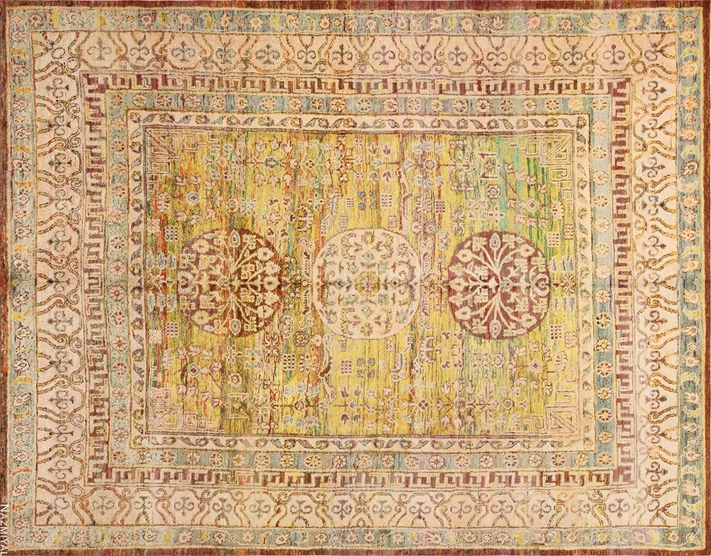 Modern Silk Khotan Rug #72157 by Nazmiyal Antique Rugs