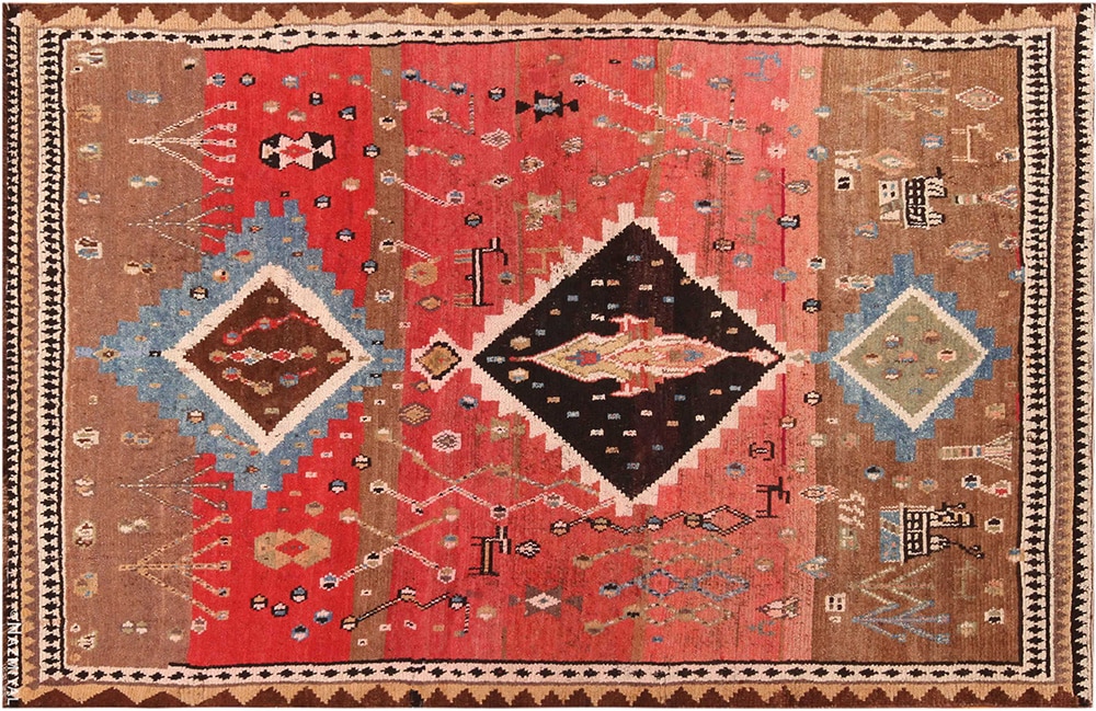 Vintage Persian Gabbeh Rug #72091 by Nazmiyal Antique Rugs
