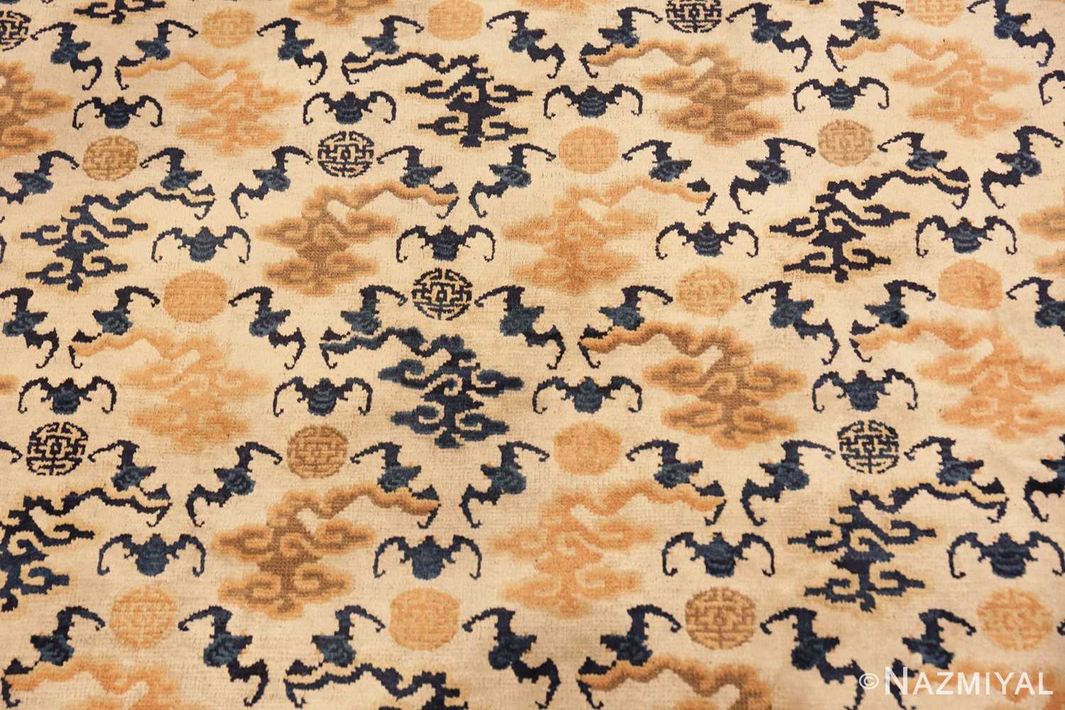 Background antique Chinese Ningxia rug 70213 by Nazmiyal