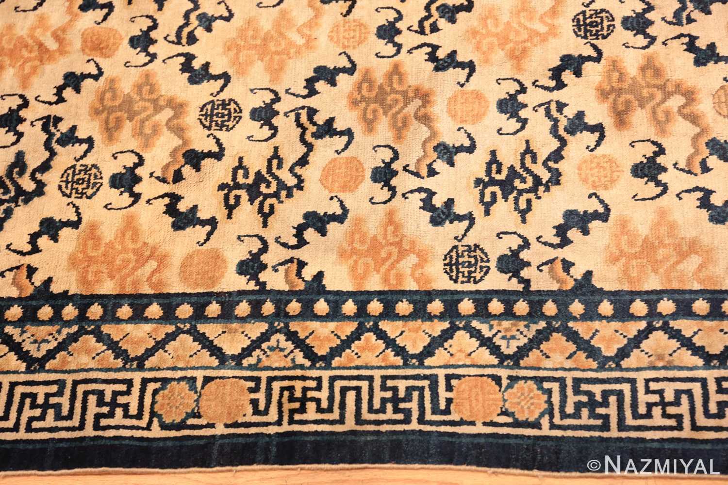 Border antique Chinese Ningxia rug 70213 by Nazmiyal