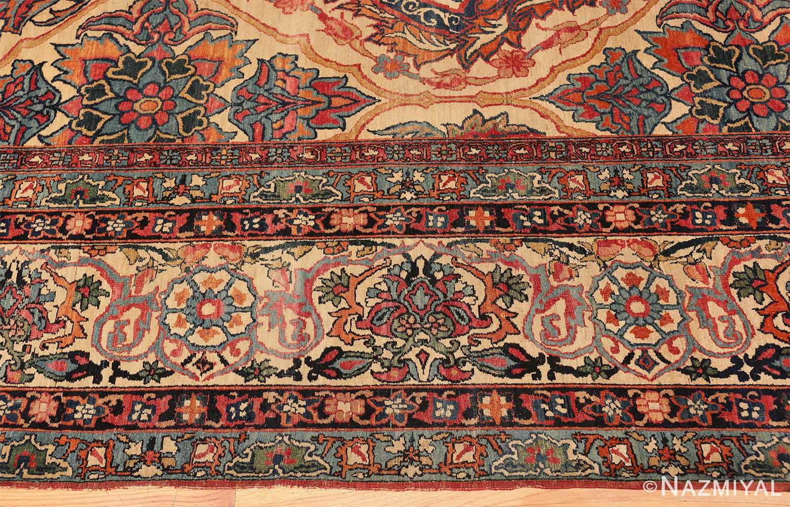 Border Antique Persian Kerman rug 70219 by Nazmiyal