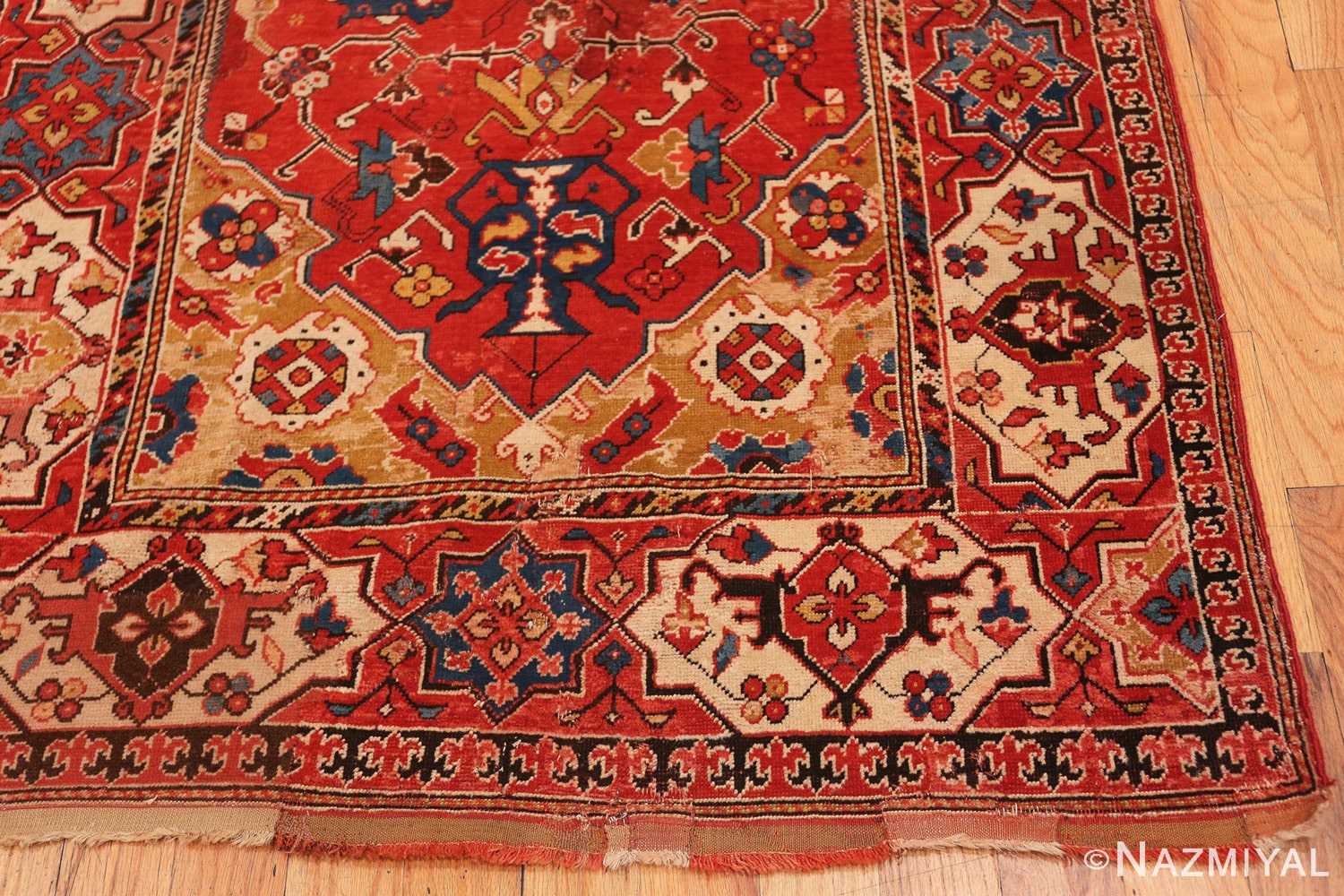 Corner Antique 17th century Transylvanian Turkish rug 70178 by Nazmiyal